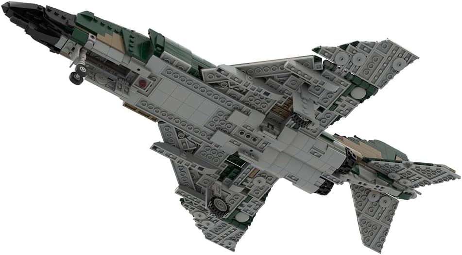 Phantom II Navy Fighter-Bomber Building Kit, Military Transport Series Building Blocks Set (1396PCS) - Image 2