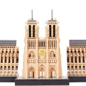 Architecture Notre-Dame de Paris Model Building Block Set, Openable Architecture Model Micro Building Kit Collection Building Toy