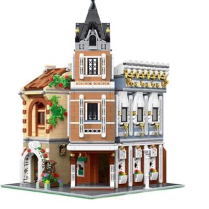 Modular Building Blocks Flower and Cafe Shop Set | 3039 Bricks | Modular Two-Story Design with Realistic Accessories | Compatible with Leading Brick Brands