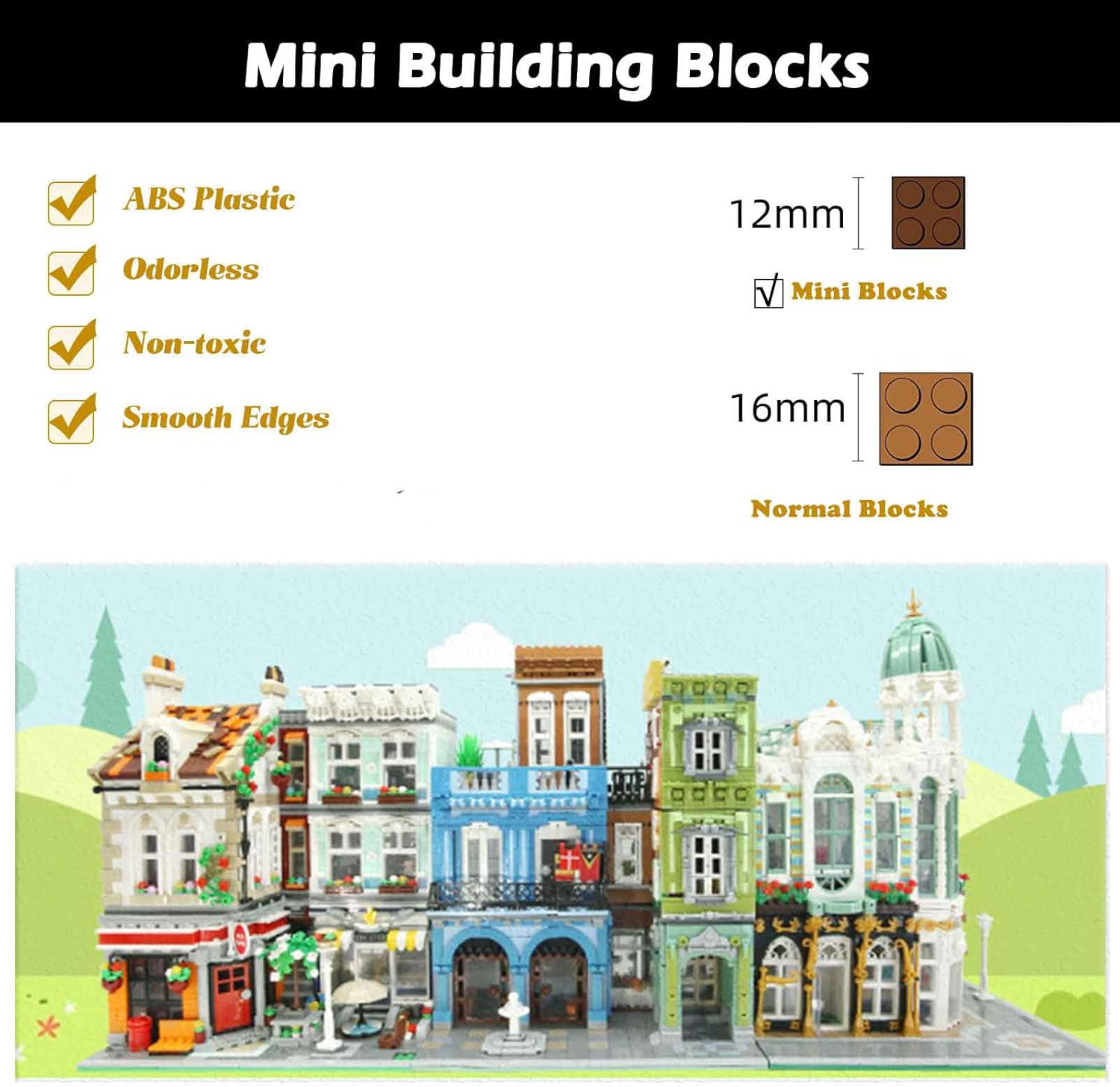 Street View Building Blocks Kit, Cuba Hotel Mini Blocks Construction Toys European Architecture House Store Model Building Blocks, Idea Gifts Home Decoration Collection for Adults (3959 PCS) - Image 2