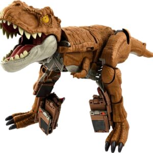 Mattel Jurassic World 2-in-1 Dinosaur Figure, Toy Transforms from T Rex Dinosaur to Truck in 28 Steps