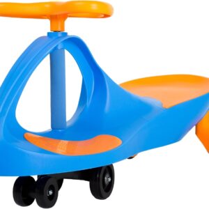 Wiggle Car Ride on Toy - Easy-to-Use Kid Car for Ages 3 Years and Up with No Batteries, Gears, or Pedals by (Blue/Orange), Large,Yellow / Black