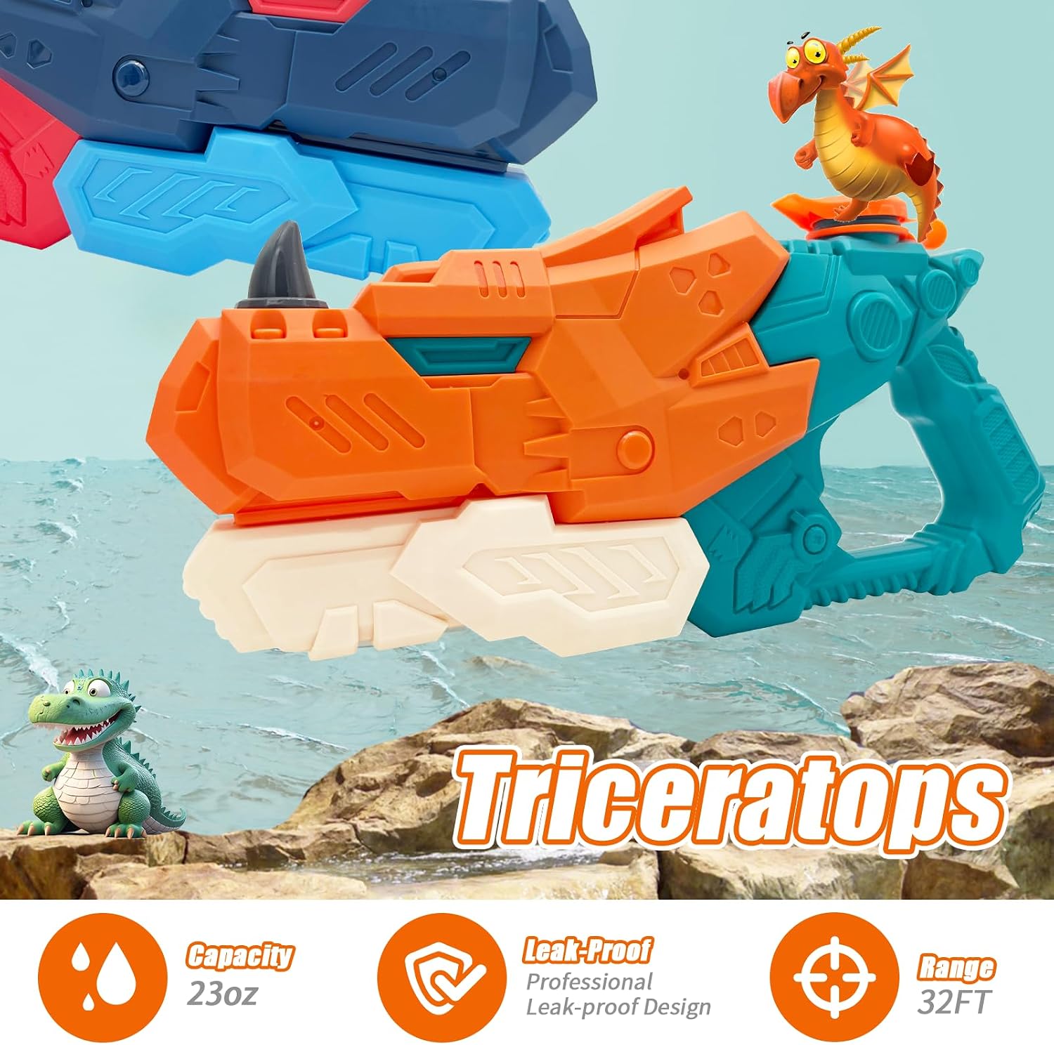 Water Gun for Kids, Squirt Guns Range Up to 32Ft Powerful Water Blaster for Summer Pool Beach Party Toys, Water Fighting Summer Toys for Kids Ages 8-12 - Image 2