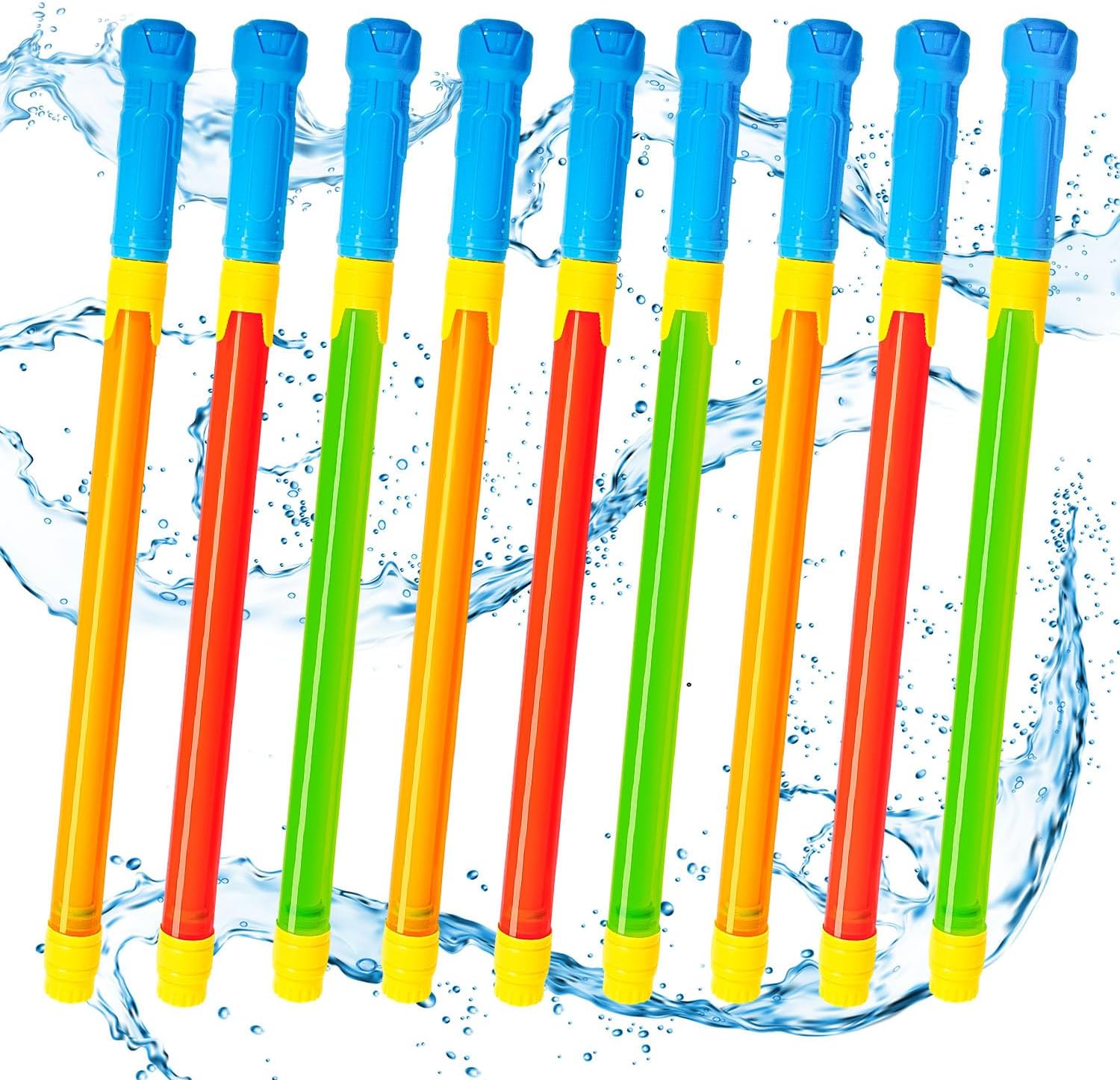 9 Packs Water Gun for Kids Toddlers, Water Toys Squirt Gun for Kids Ages 3-5 4-8 8-12,Super Water Soaker Blaster Pool Games Fun for Outdoor Backyard Summer Activities