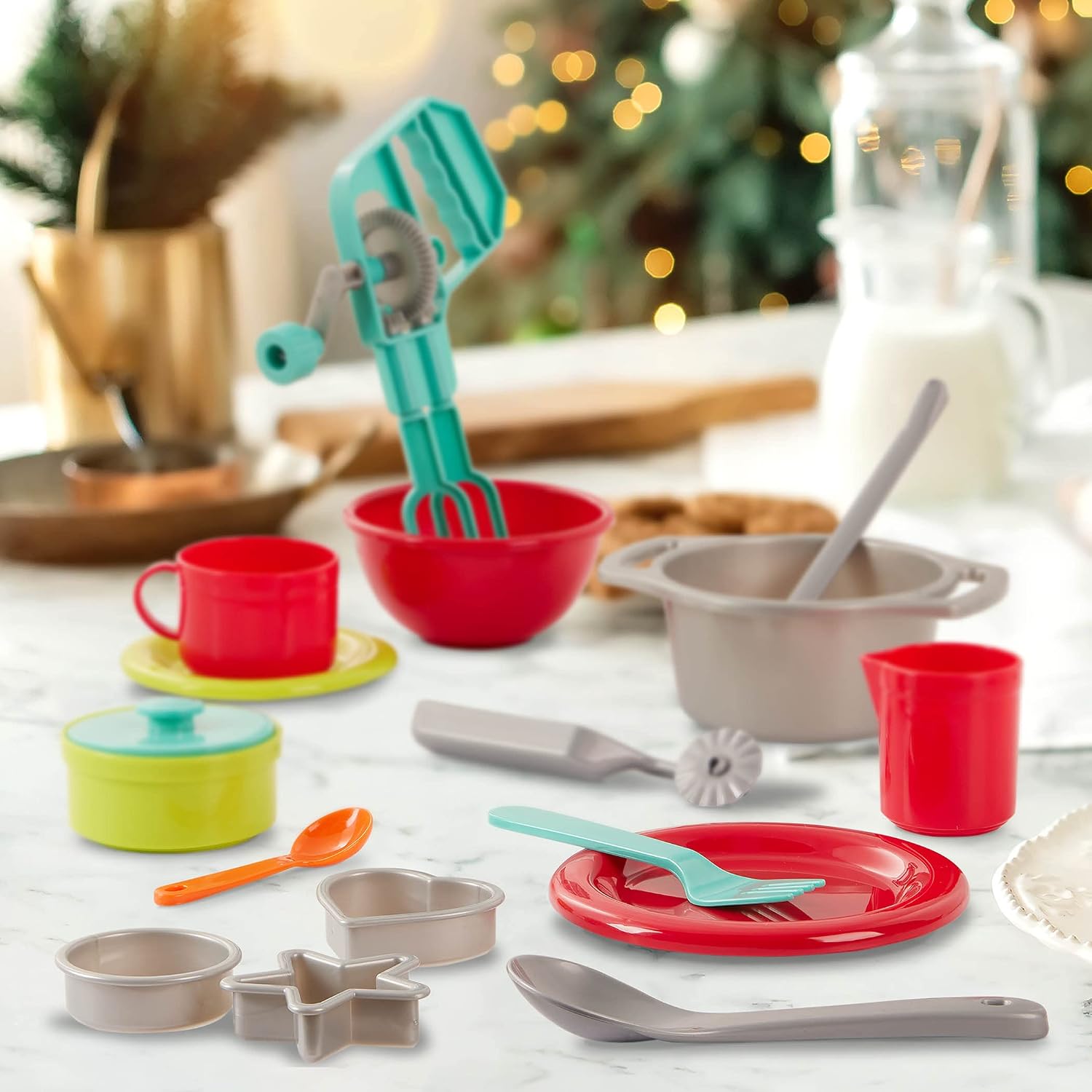 Toy Kitchen Set – 71Pc Pretend Cooking Accessories – 4 Table Settings & Cutlery – Dishwasher Safe & Worry-Free – 2 Years + – Deluxe Kitchen Playset - Image 2