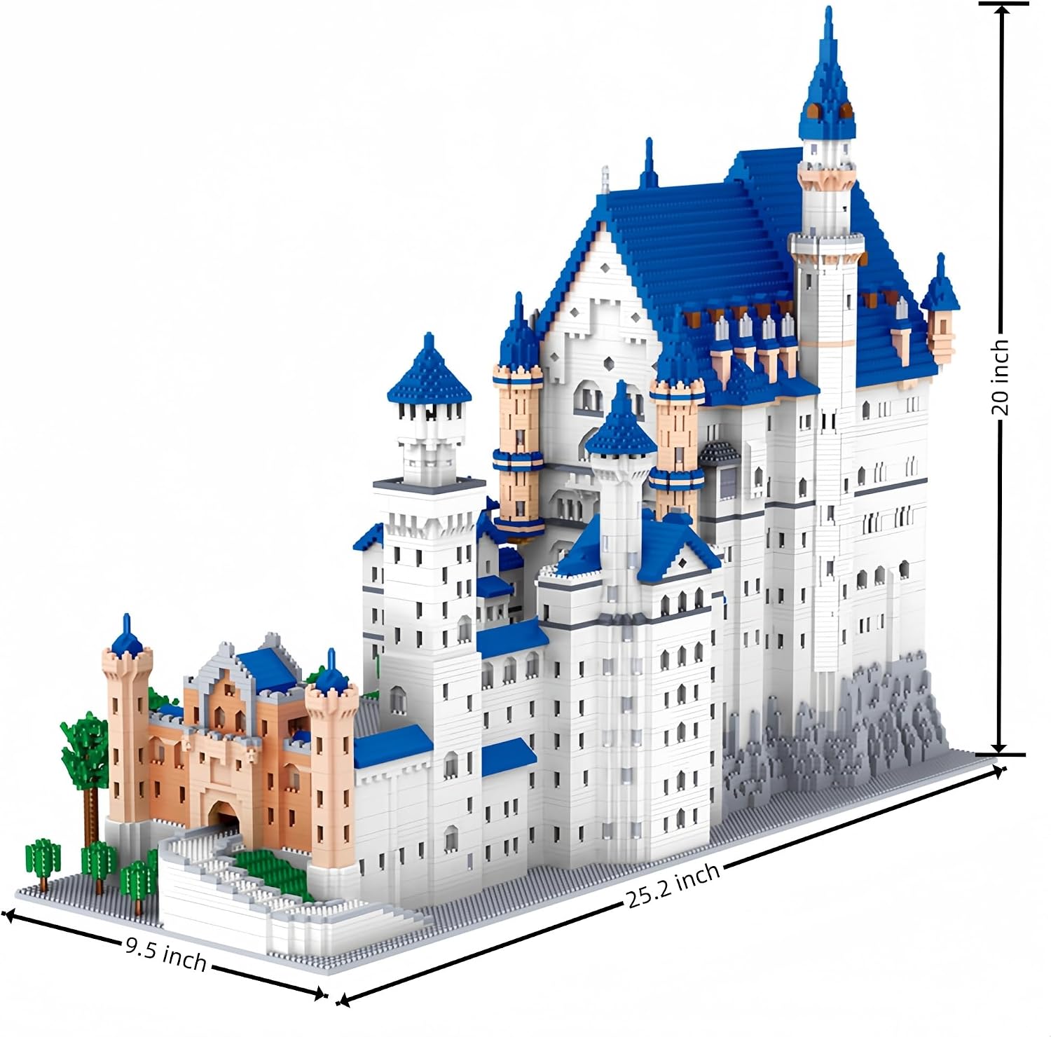 Huge Swan Stone Castle Micro Mini Blocks – 10000pcs Challenging Building Set, High-Difficulty 3D Puzzle, Ultimate Achievement, Cool Decorative Piece, Perfect Time-Killer - Image 2