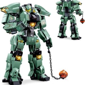 Transforming Robot Mech Building Block Sets, Compatible with Lego Mech, Destroy Warrior City Soldier Mech Model Action Mech Model Building Kit, Cool Creative Robots Toys Gift for Teens Boys