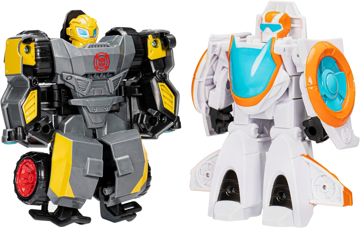 Transformers Toys Space Blast 2-Pack, Bumblebee and Autobot 4.5-Inch Action Figures, Preschool Robot Toys for Kids Ages 3 and Up