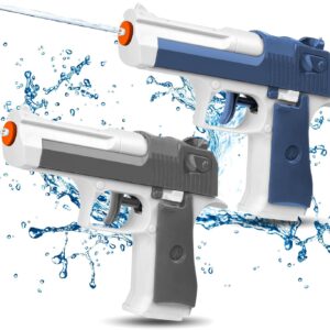 2 Pack Water Guns for Kids - Squirt Gun Water Blaster Soaker Water Pistol Toys for Toddlers Child Boys Girls, Ideal Summer Gifts for Swimming Pool Beach Party Outdoor Shooting Game Water Fighting Toy