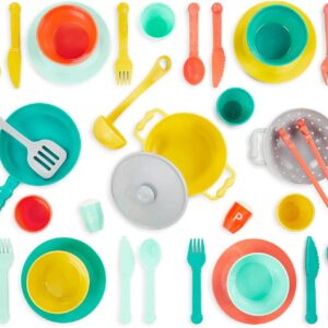toys – Play Kitchen Accessories – Cookware, Dishes, Utensils – 33-Piece Play Set for Kids – Pretend Play Toys – 3 Years + – Mini Chef Kitchen Set