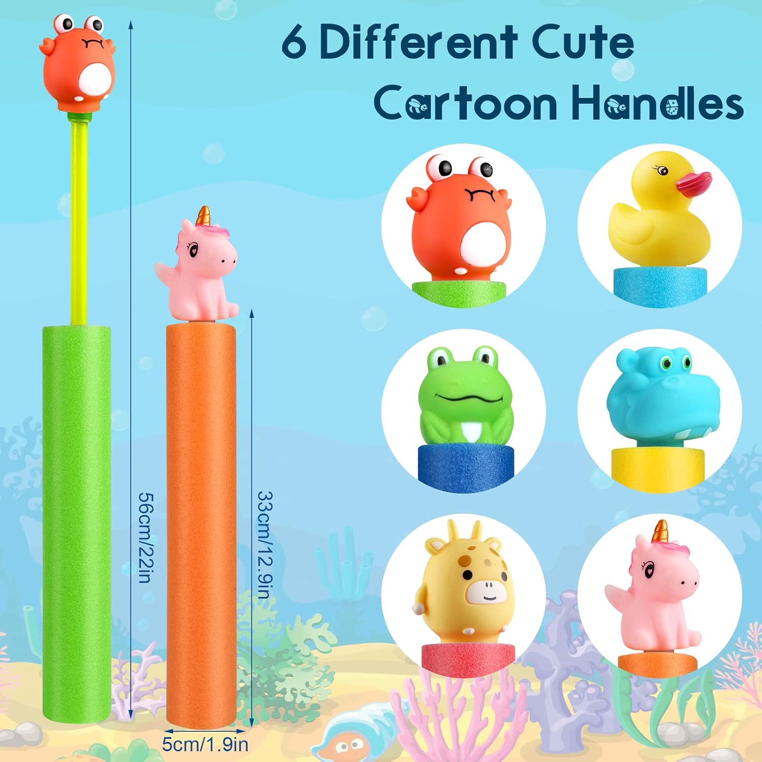 Water Squirters for Kids, 6-Pack Water Guns for Toddlers Age 2-4, Durable Water Blasters - Image 2