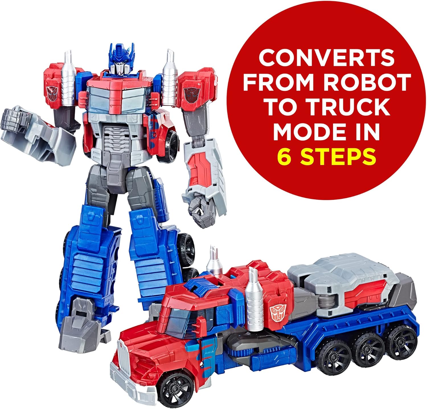 Transformers Toys Heroic Optimus Prime Action Figure - Timeless Large-Scale Figure, Changes into Toy Truck - Toys for Kids 6 and Up, 11-inch - Image 2